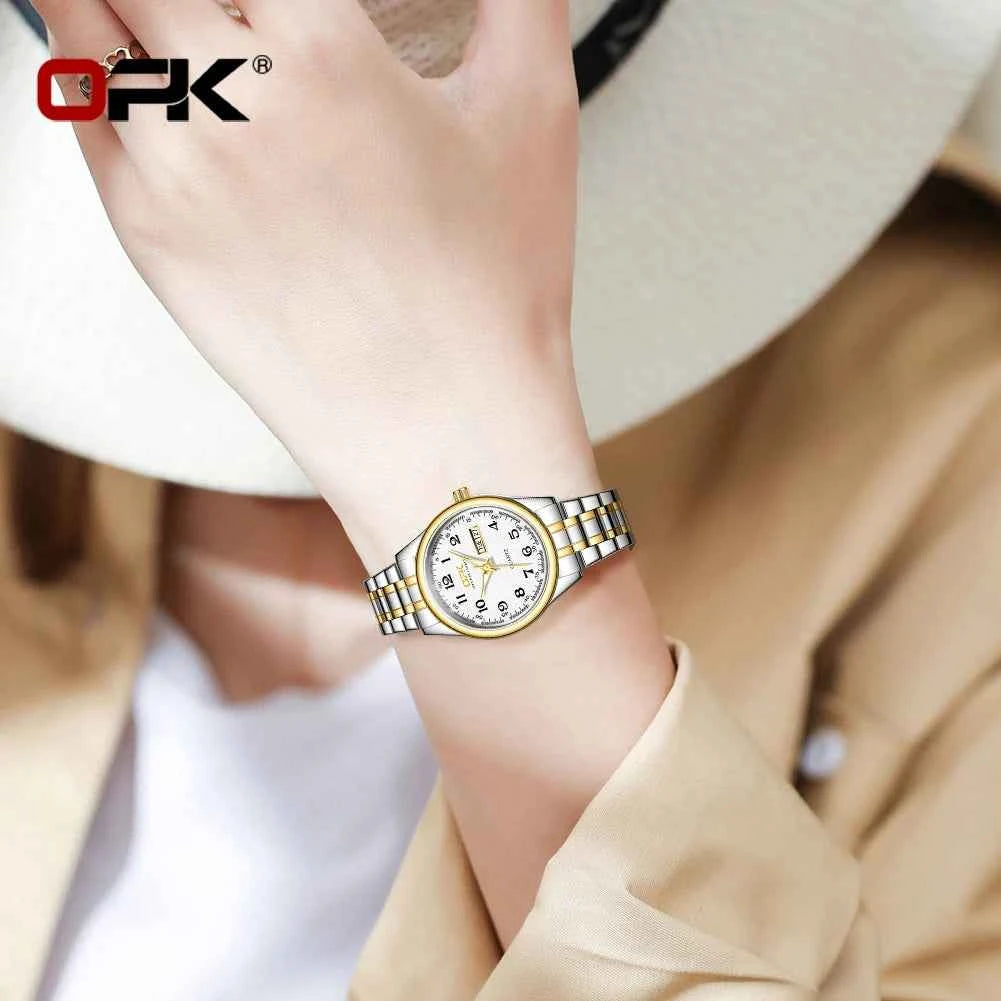 Elegant Women Quartz Watch - Waterproof Stainless Steel Luxury Ladies Timepiece