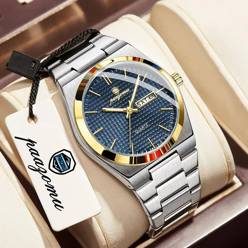Luxury Men's Quartz Watch - Waterproof Chronograph Timepiece