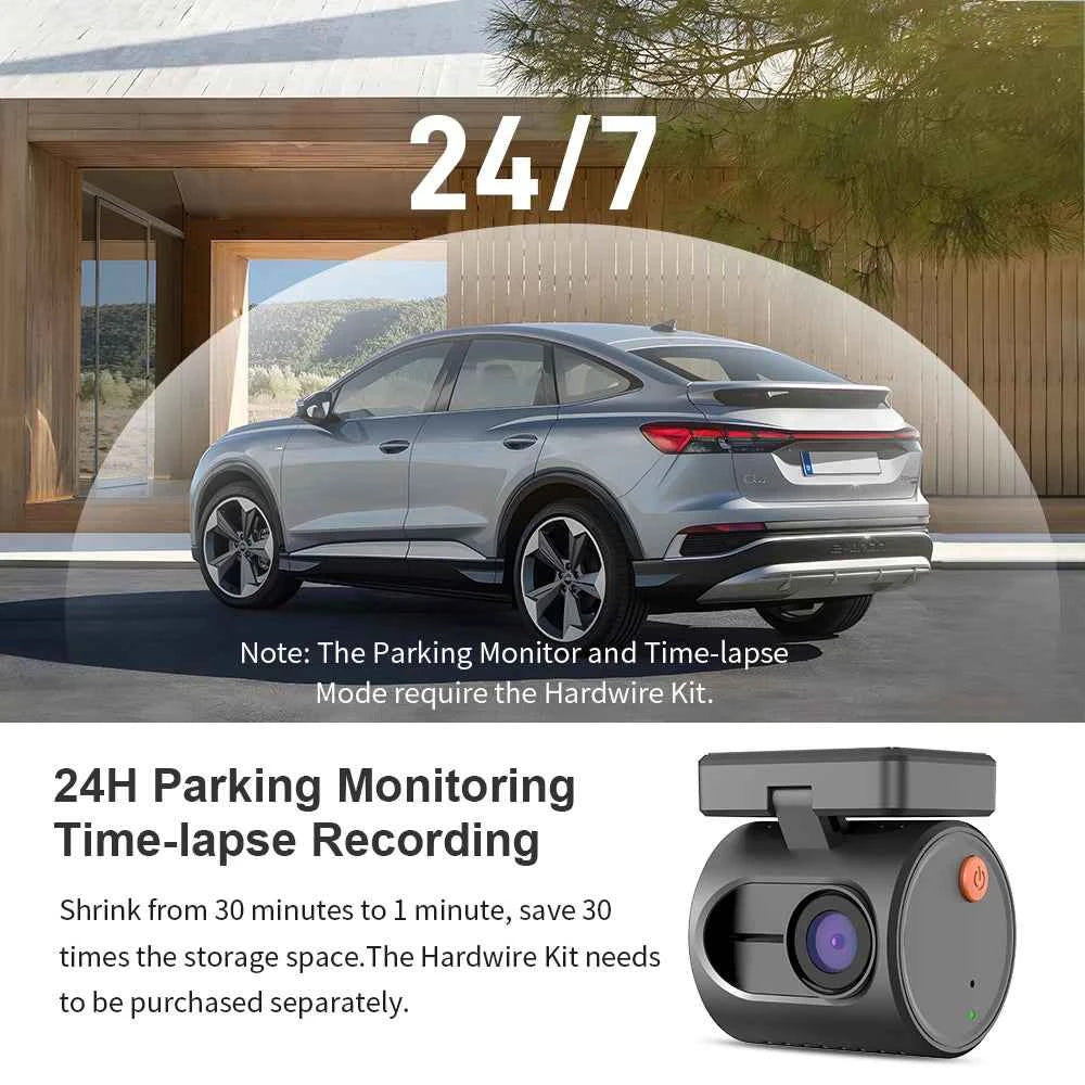 Premium 2K Dash Camera - Mini Video Recorder & Night Vision