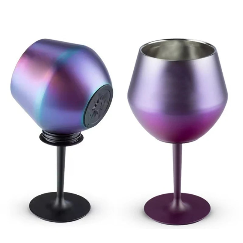 Premium Insulated Wine Glass - Portable Stainless Steel