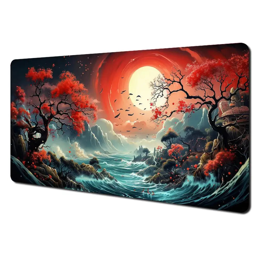 Premium Large Mouse Pad - Anti-Slip Art Landscape Desk Mat