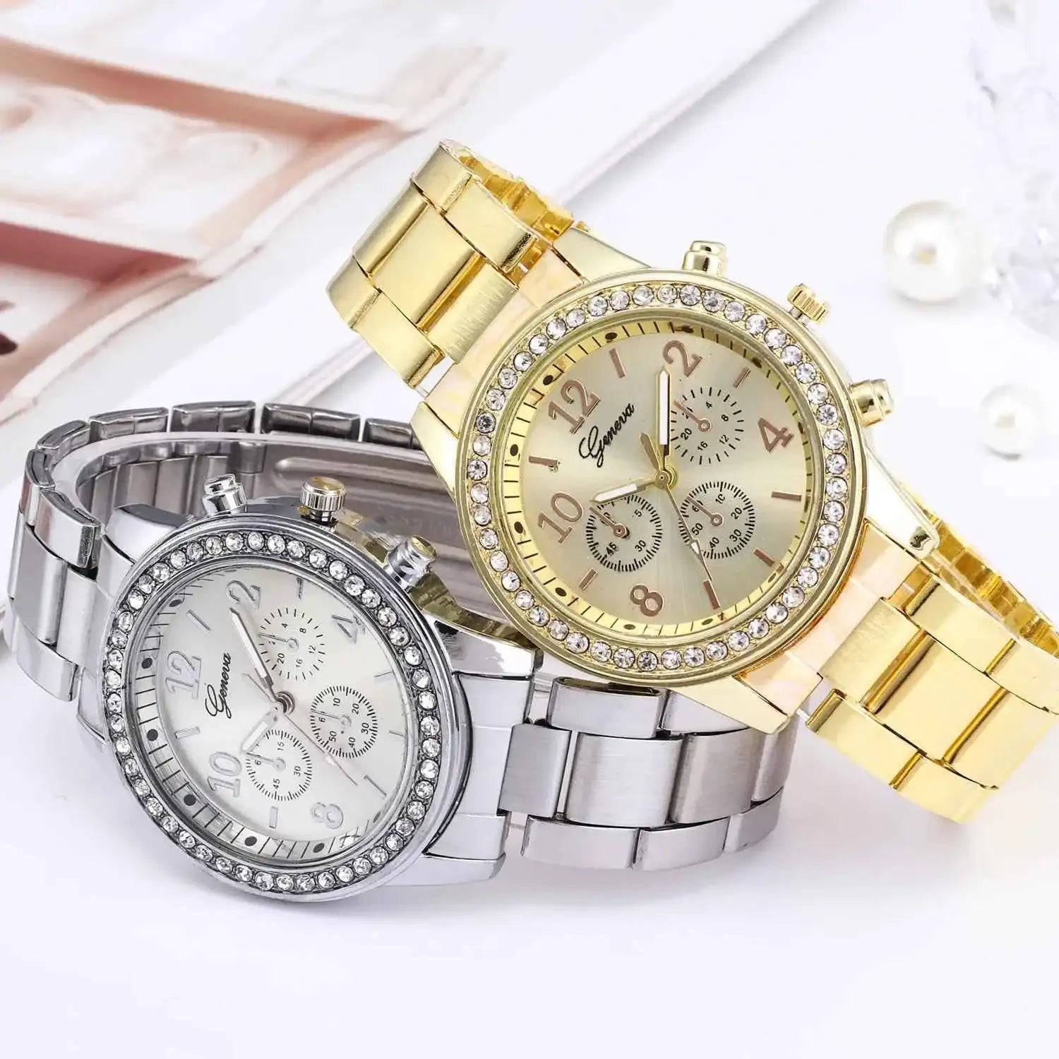 Elegant Ladies Rose Gold Watch - Stainless Steel Bracelet