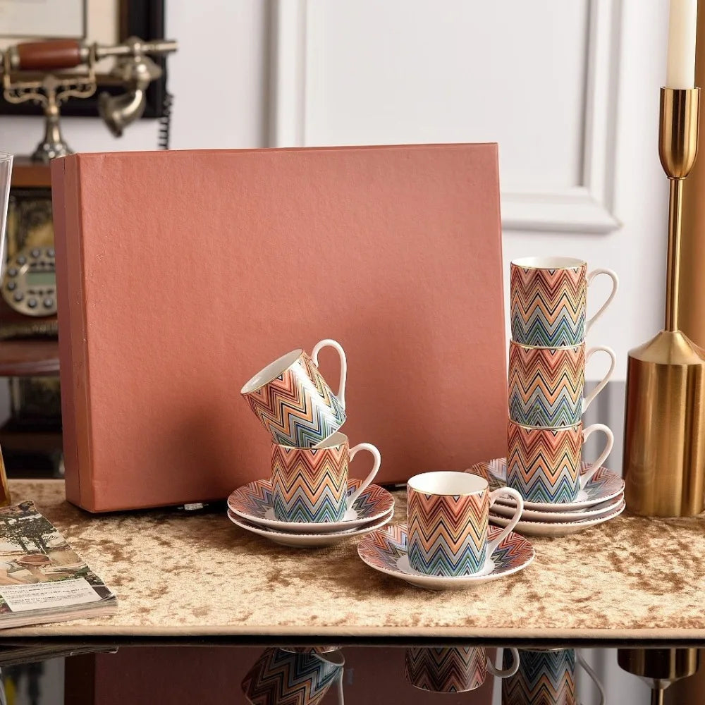 Elegant Ceramic Coffee Set - Complete Tableware Collection
