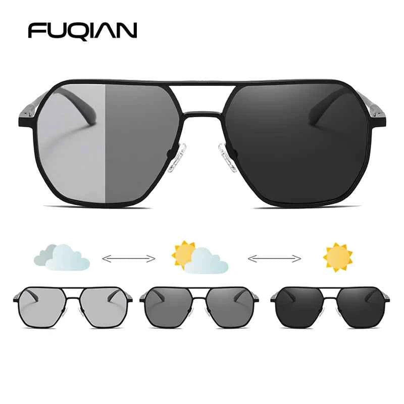 Luxury Metal Photochromic Sunglasses - Polarized UV400