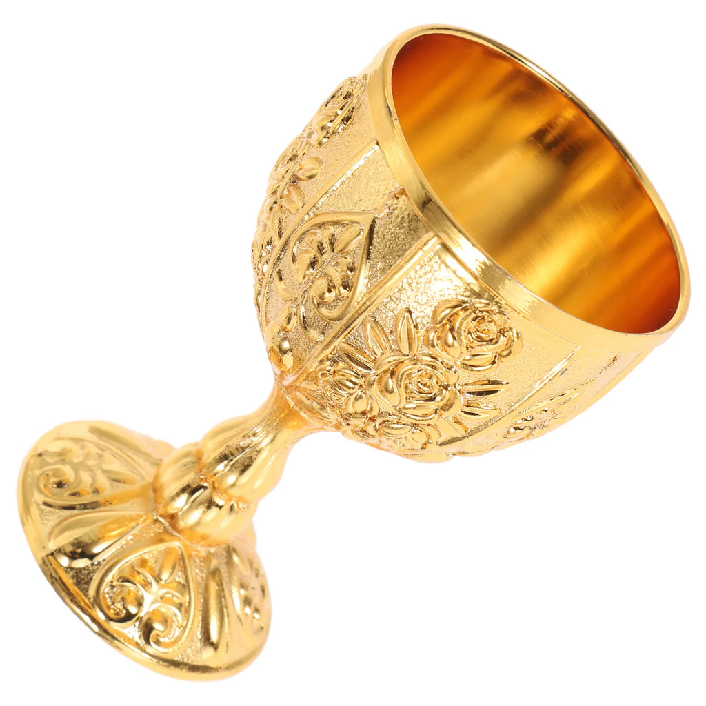 Elegant Gothic Communion Chalice - Gold Plated Brass