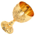 Elegant Gothic Communion Chalice - Gold Plated Brass