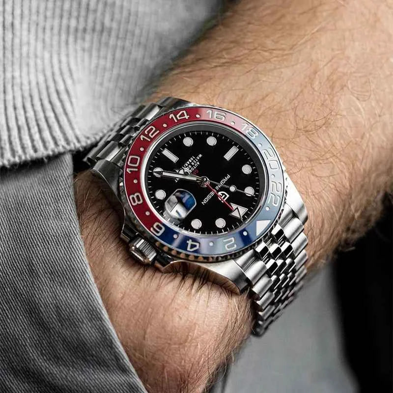 Luxury Automatic Mechanical Watch - Sapphire & Stainless Steel
