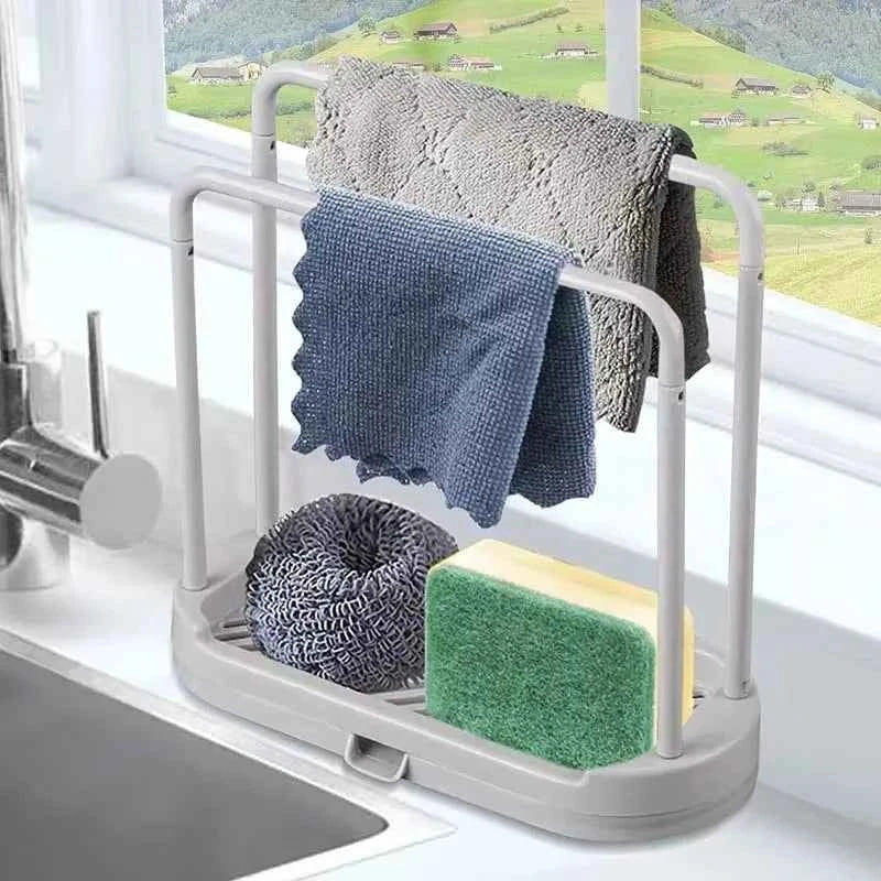 Premium Kitchen Cloth Rack - Double-Layer Drainer