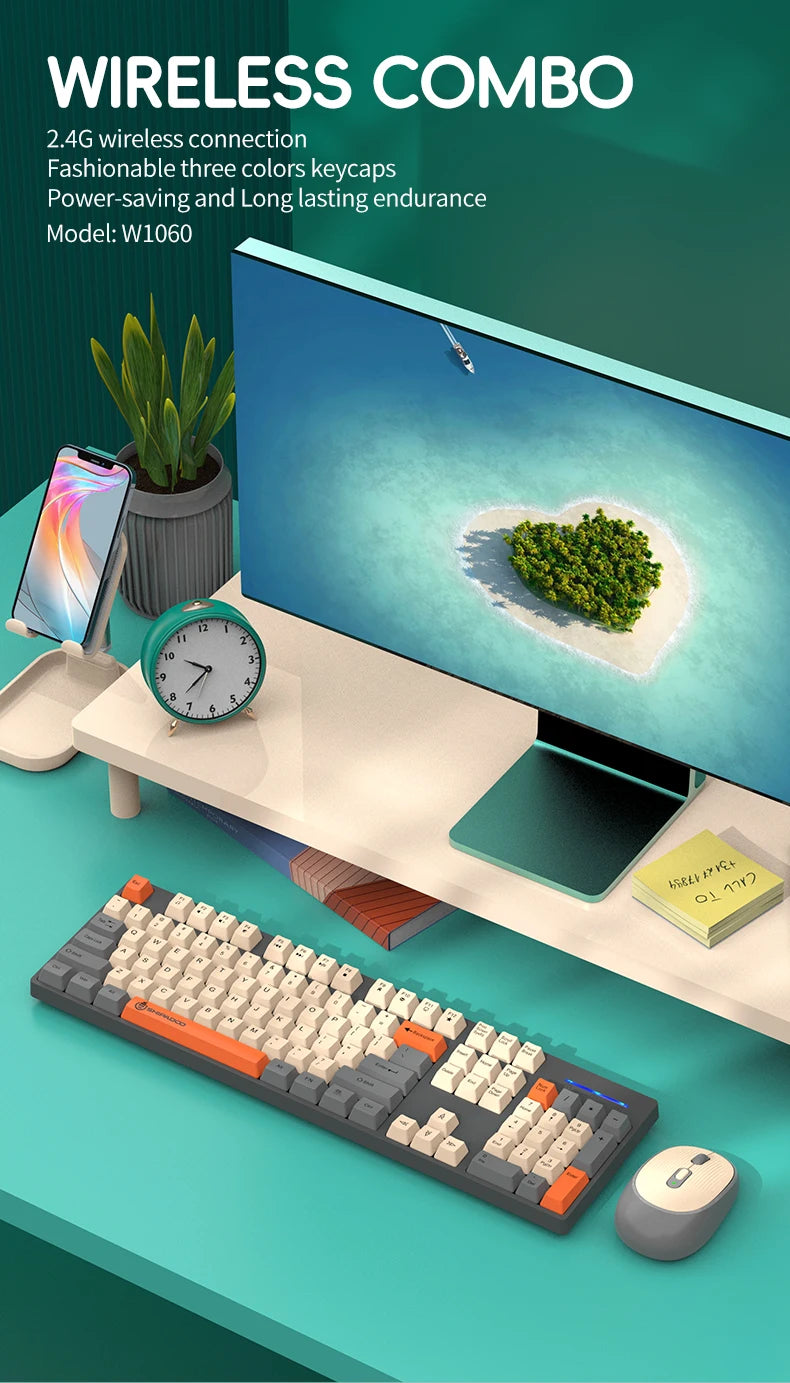 Premium Wireless Keyboard Mouse Combo - Silent & Ergonomic