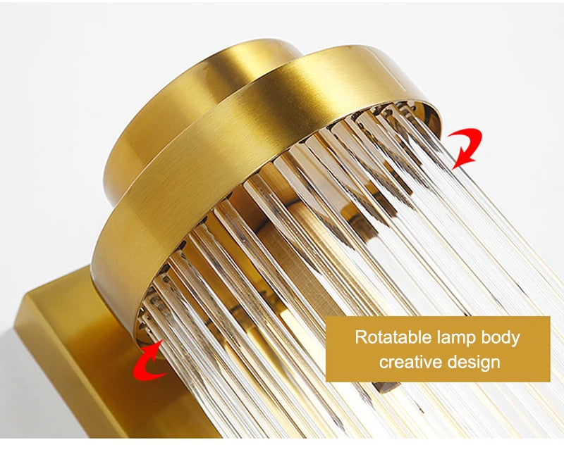 Elegant Modern Wall Sconce - Brushed Gold LED Lamp