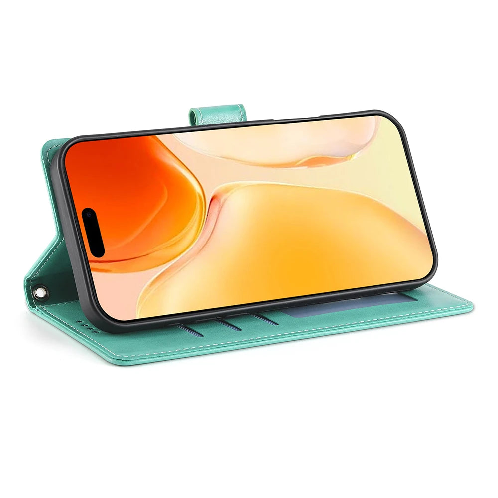 Luxury Leather Flip Case - Wallet & Card Slot Cover