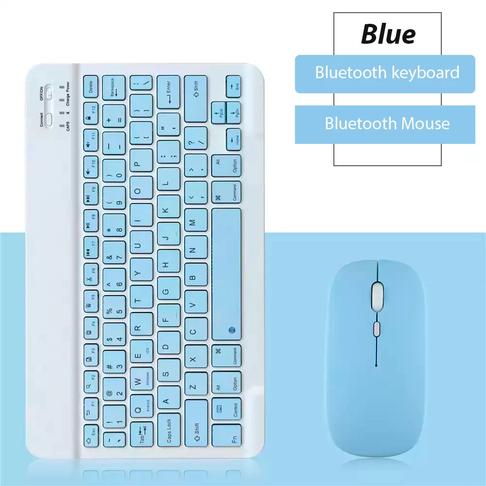 Premium Bluetooth Keyboard Mouse Set - Slim, Rechargeable & Universal