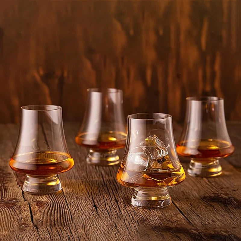 Elegant Whiskey Tasting Glasses - Lead-Free Crystal Set