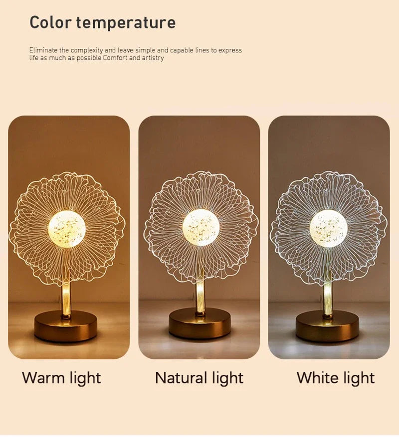 Elegant Minimalist Table Lamp - USB Powered Ambient Light