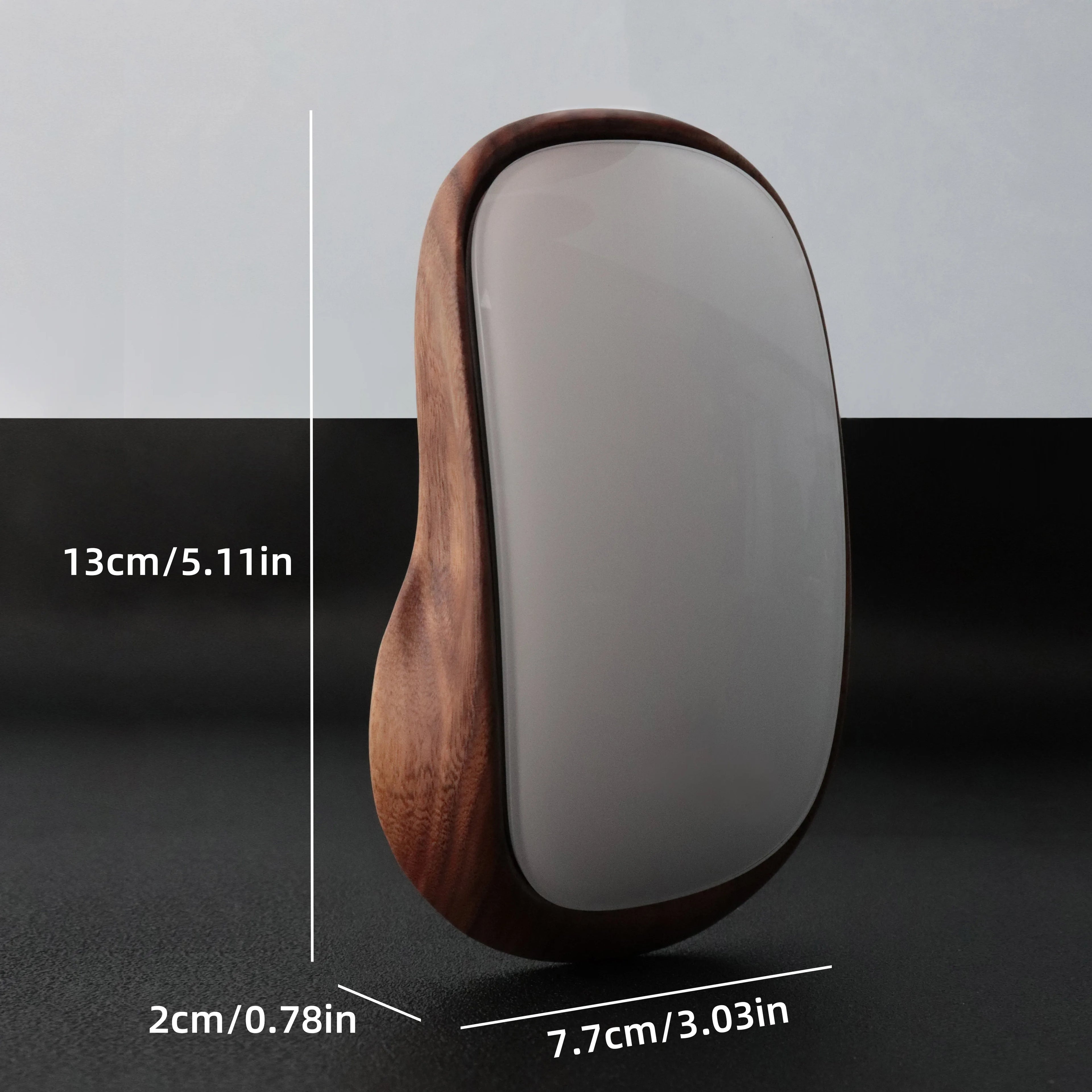 Premium Walnut Magic Mouse Base - Wood Charging Dock with Lightning Port