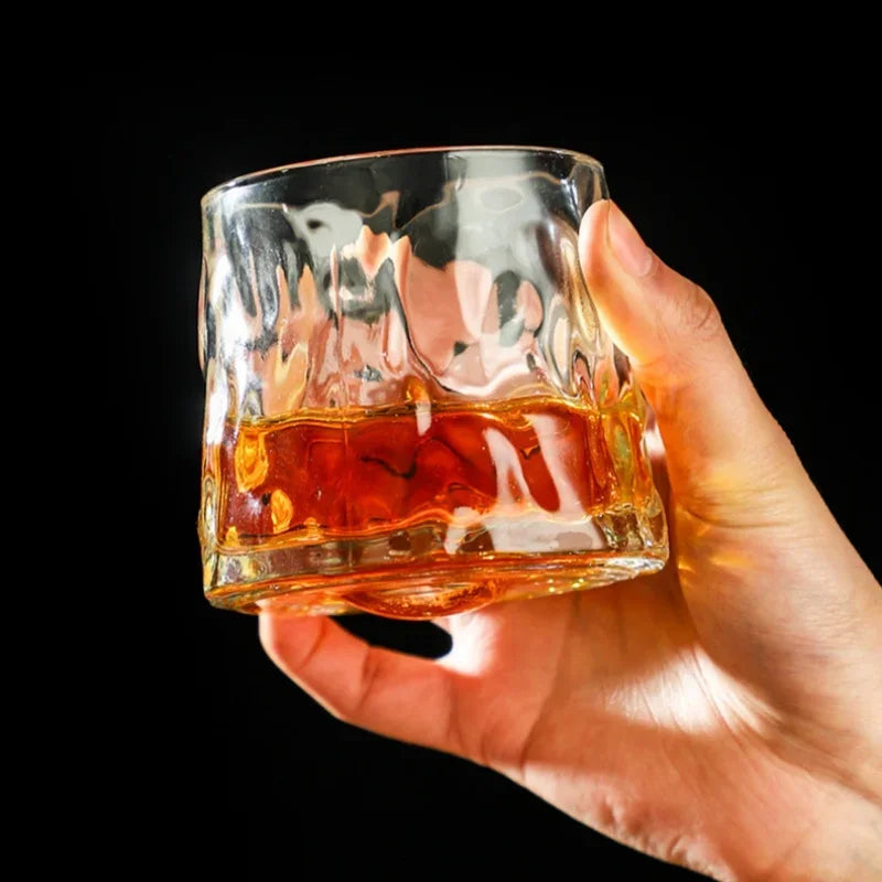 Premium Rotatable Whiskey Glass - Novelty Old Fashioned Design