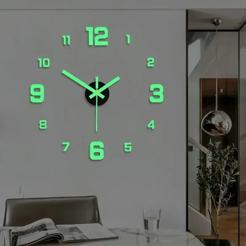Elegant Modern Large Wall Clock - 3D DIY Quartz Design