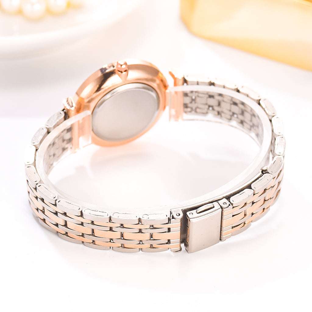 Elegant Diamond Bracelet Watch - Quartz Movement for Women