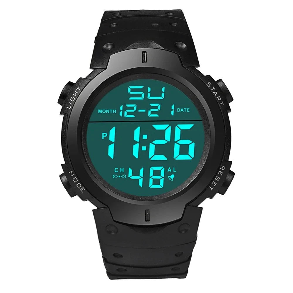 Premium Men's Digital Sports Watch - Multi-Functional Fitness Timer