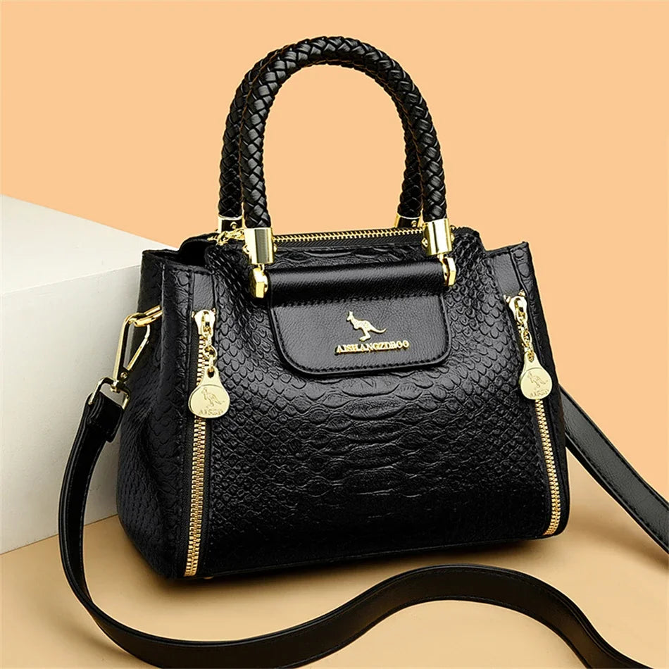 Elegant Designer Crossbody Bag - Premium Soft Leather