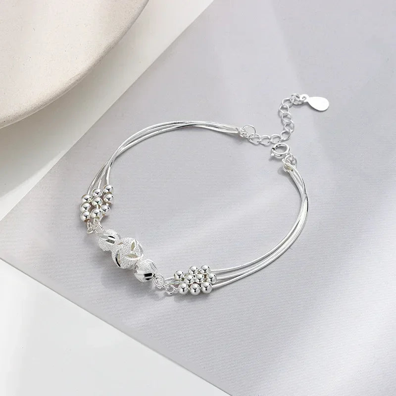 Original Sterling Silver Bracelet - Adjustable Lucky Beads