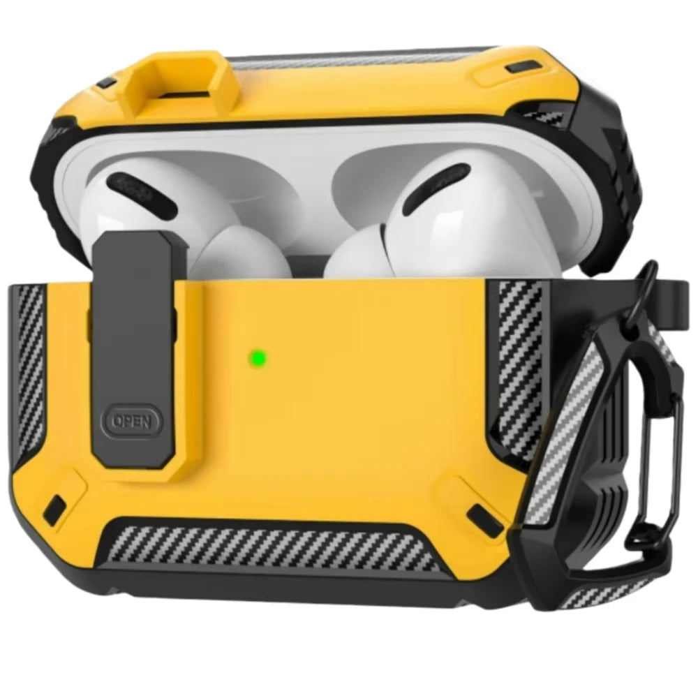 Premium AirPods Pro 3 Military Case - Camo Green with Lock