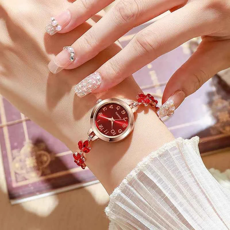 Elegant Rhinestone Quartz Watch - Luxury Bracelet Timepiece