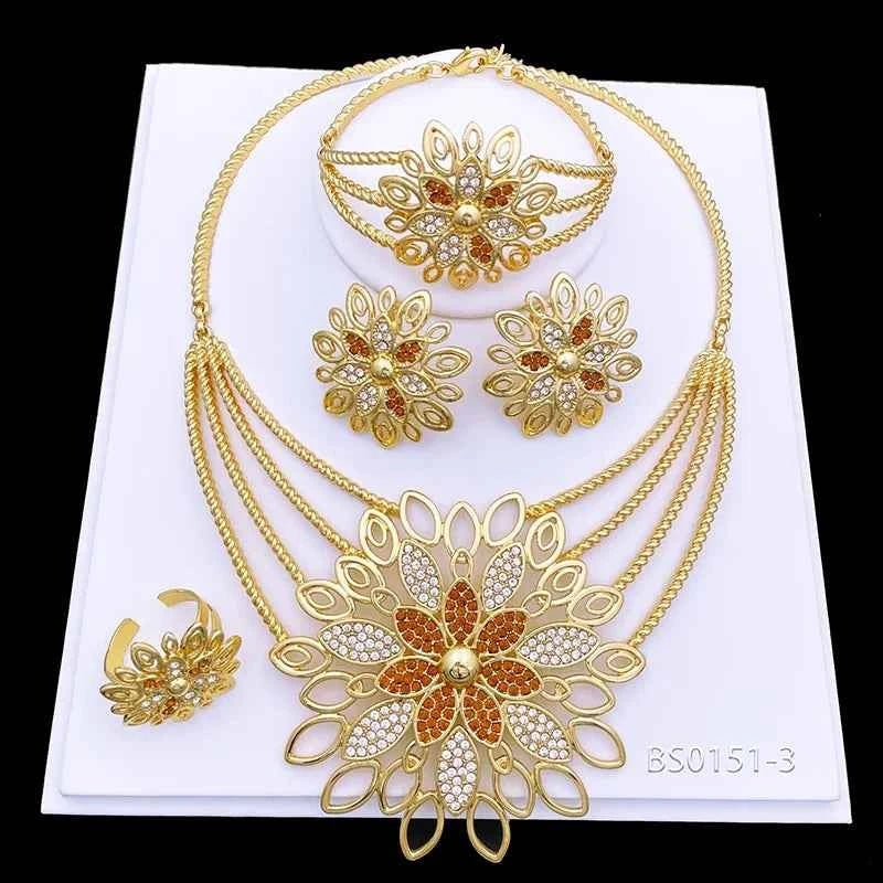 Luxury Statement Jewelry Set - Large Pendant Necklace & Earrings