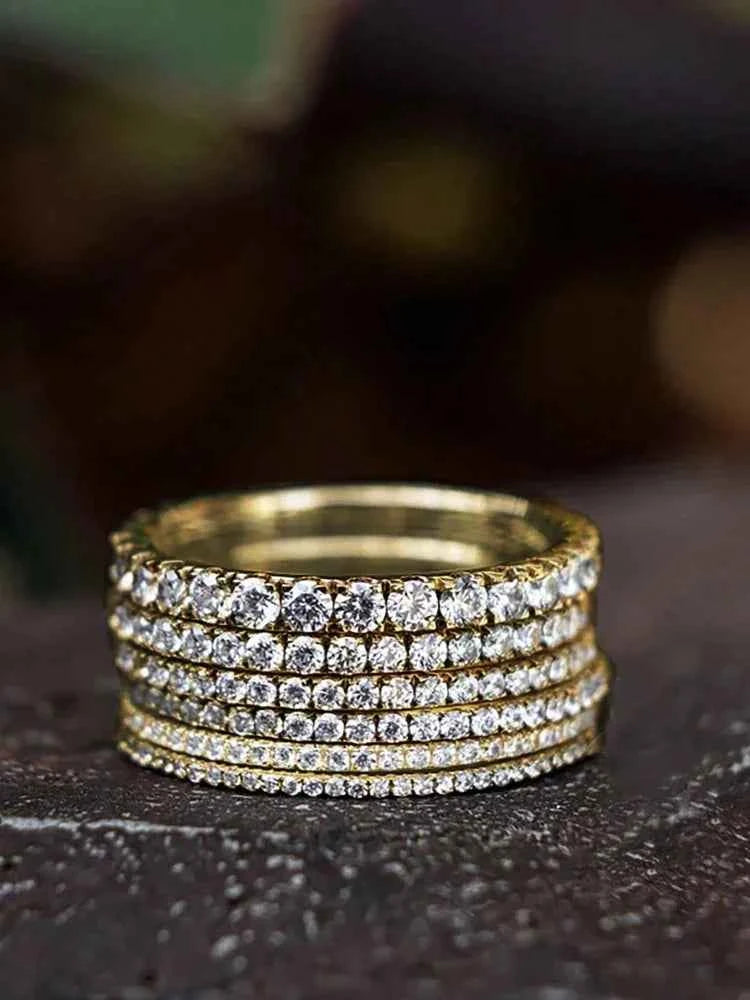 Elegant Sterling Silver Zircon Ring - Luxury Fine Jewelry