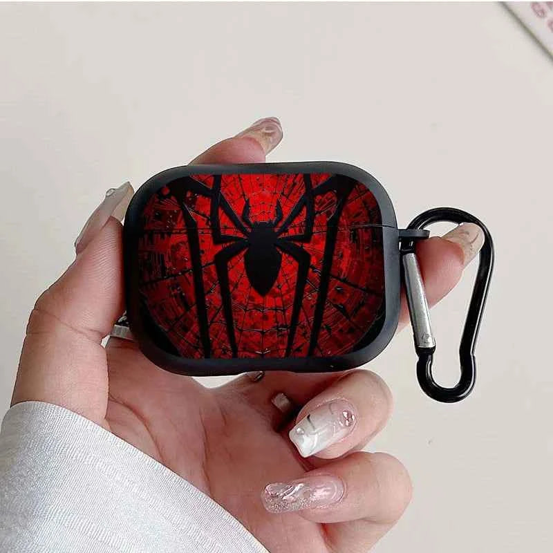 Shockproof Spider Web Earbuds Case - Rugged Protective Cover