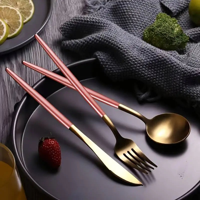 Elegant Portable Cutlery Set - Stainless Steel with Storage
