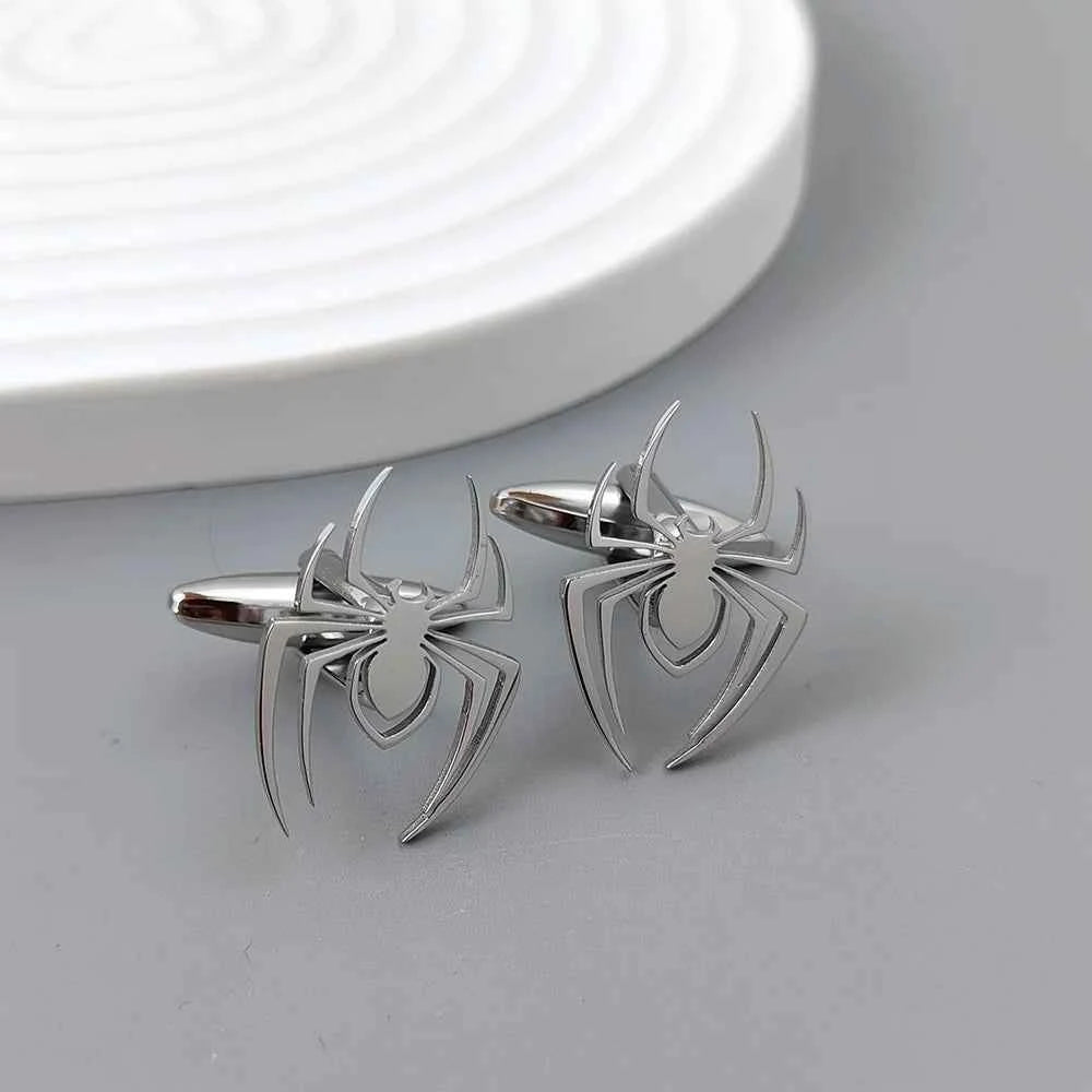 Elegant Spider Cufflinks - Gold-Plated French Shirt Accessories