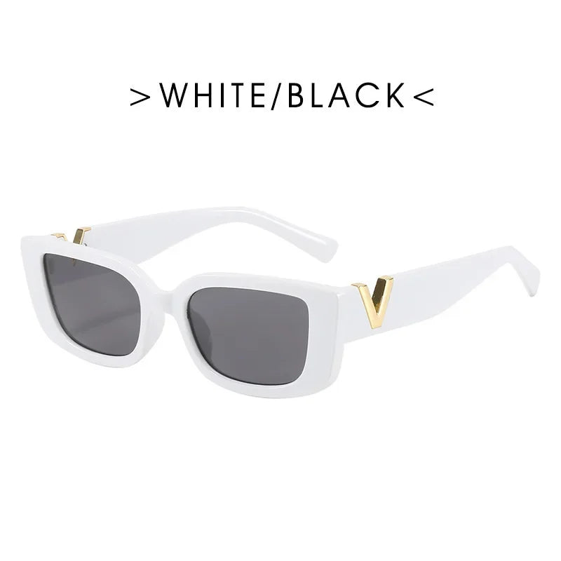 Luxury Retro Rectangle Sunglasses - UV400 Vintage Shades