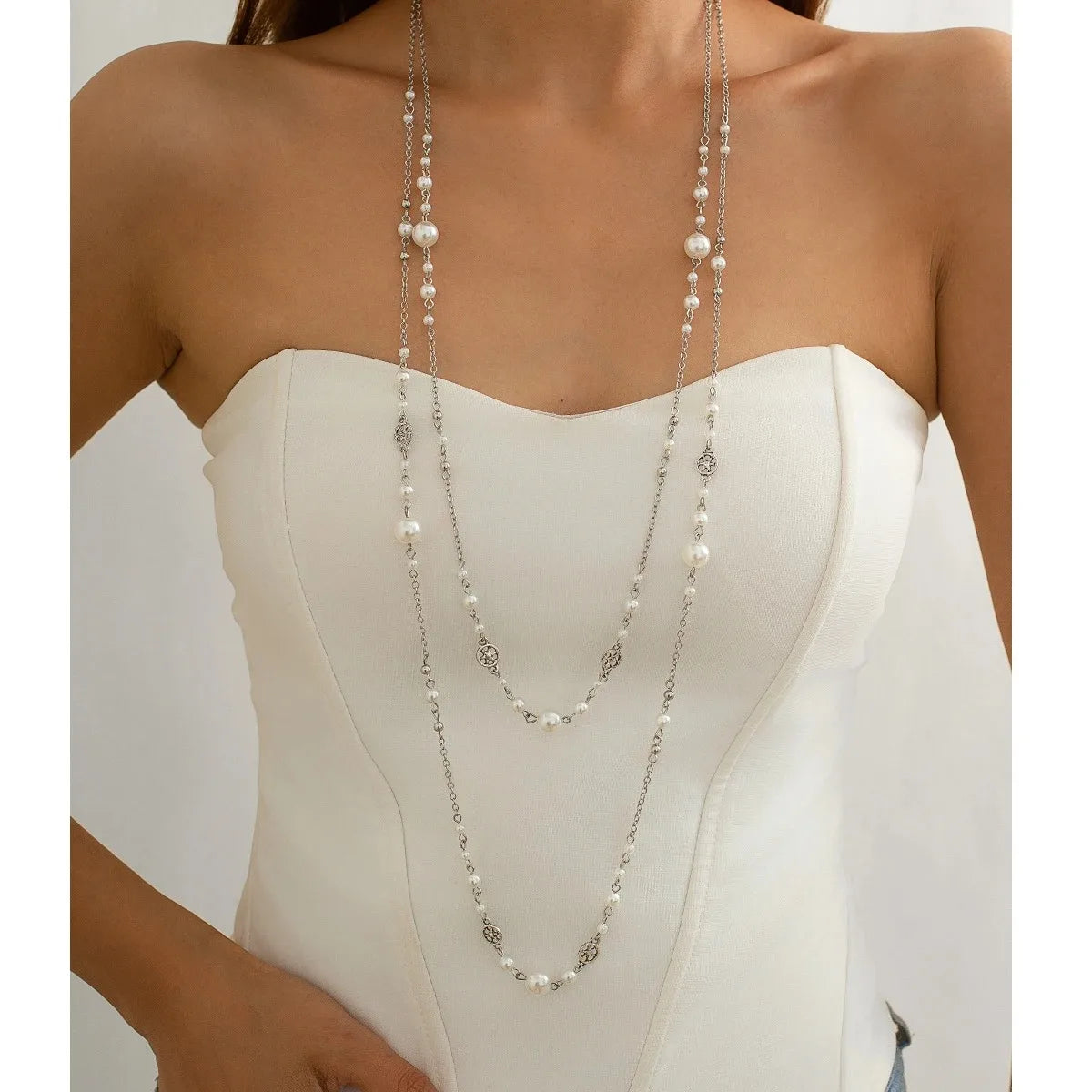 Luxury Rhinestone Cross Necklace - Vintage Y2K Party Jewelry