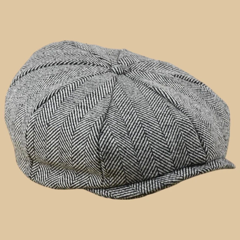 Male Plus Size Ivy Hat Big Head Man Spring Summer and Autumn Newsboy Cap Wool Beret Caps Winter Felt Flat Caps 55-58cm 59-60cm - Tulique