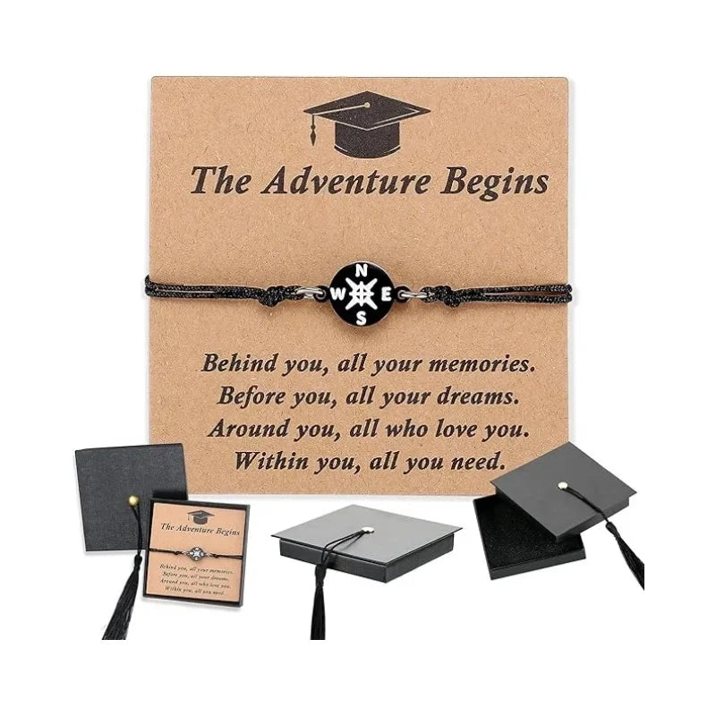Premium Graduation Gift Set - Doctoral Cap Box & Compass