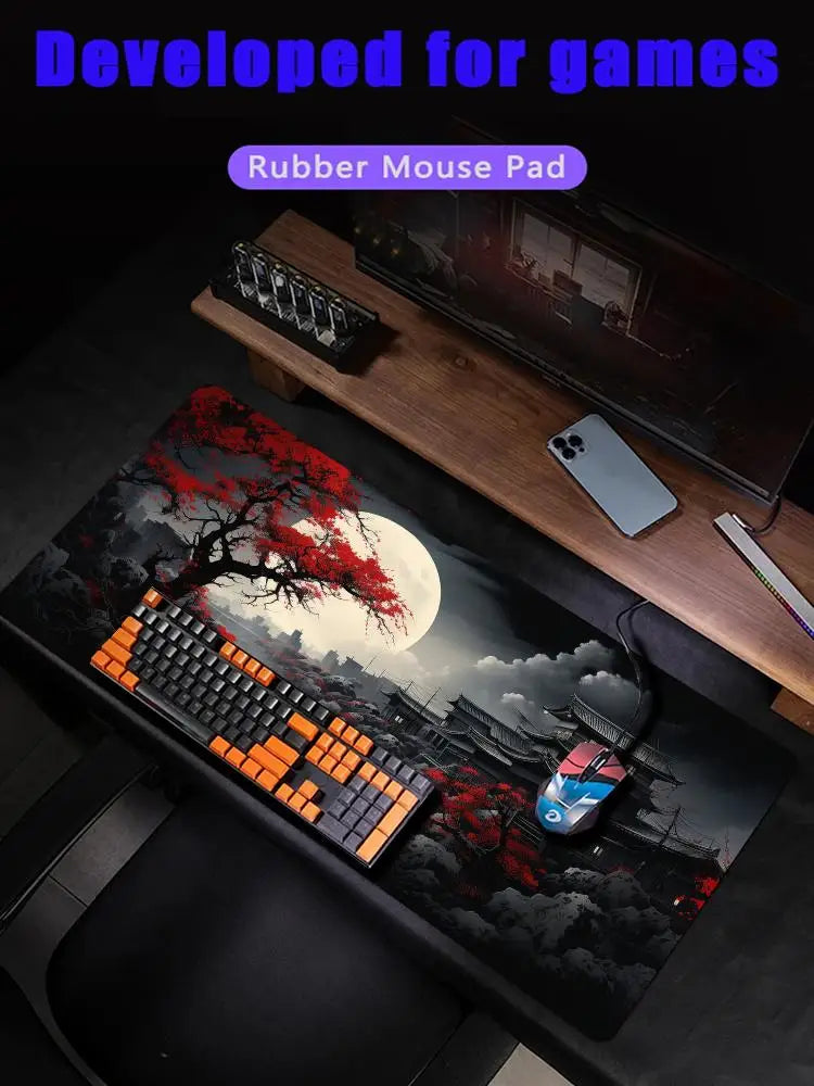 Premium Large Mouse Pad - Anti-Slip Art Landscape Desk Mat