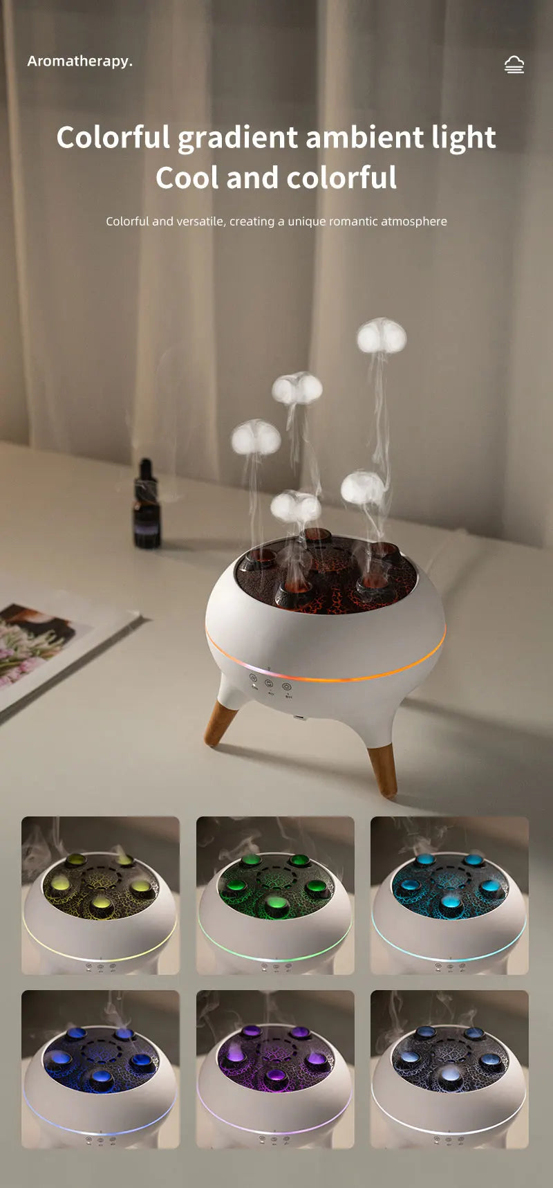 Elegant Jellyfish Humidifier - Ultrasonic Aromatherapy Diffuser