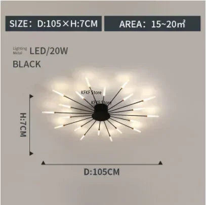 Luxury Modern LED Chandelier - Elegant Ceiling Light Fixture