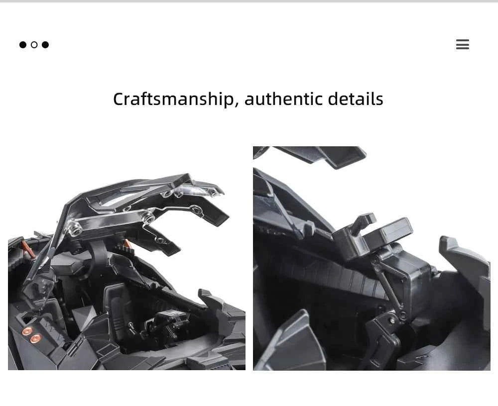 1:18 Scale Batman Batmobile Tumbler Alloy High Tech Toys Exquisite Model Diecast Metal Spray Sound Light Hobby Collect Decoratio