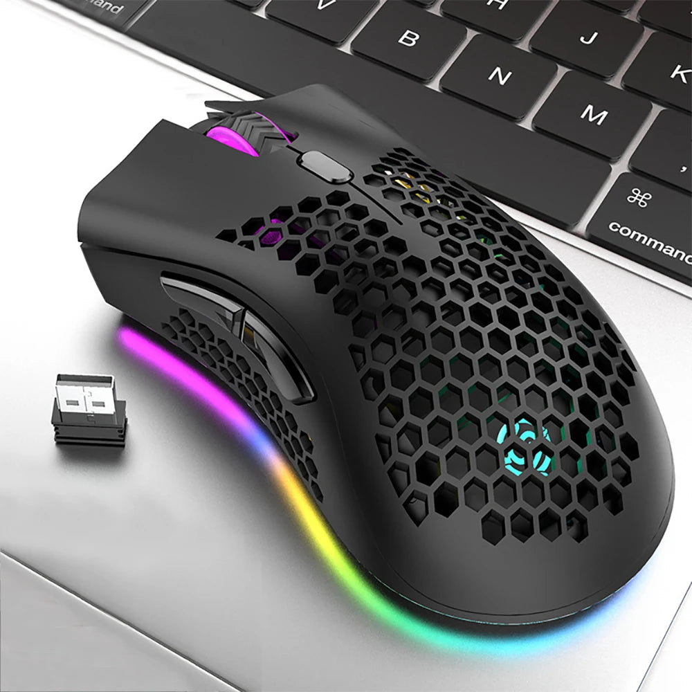 Premium Wireless Gaming Mouse - RGB Rechargeable & Ergonomic