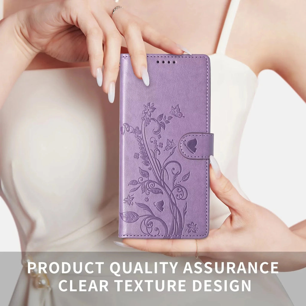 Luxury Leather Flip Case - Wallet & Card Slot Cover