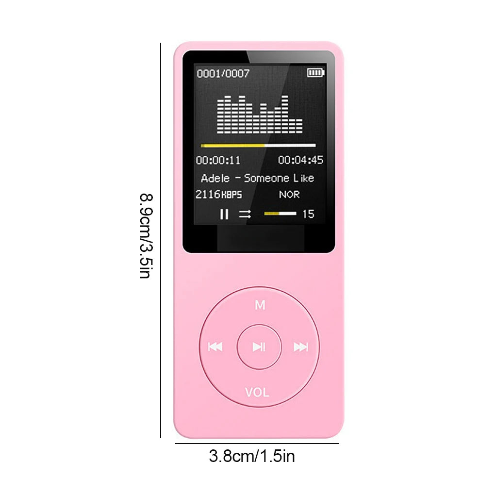 Compact Portable MP3 Player - Lossless Audio & Digital Display