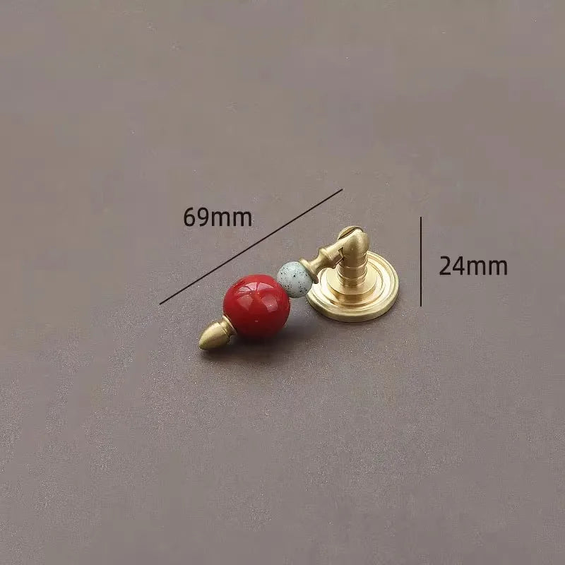Elegant Brass Cabinet Handles - High-End Crystal Knobs