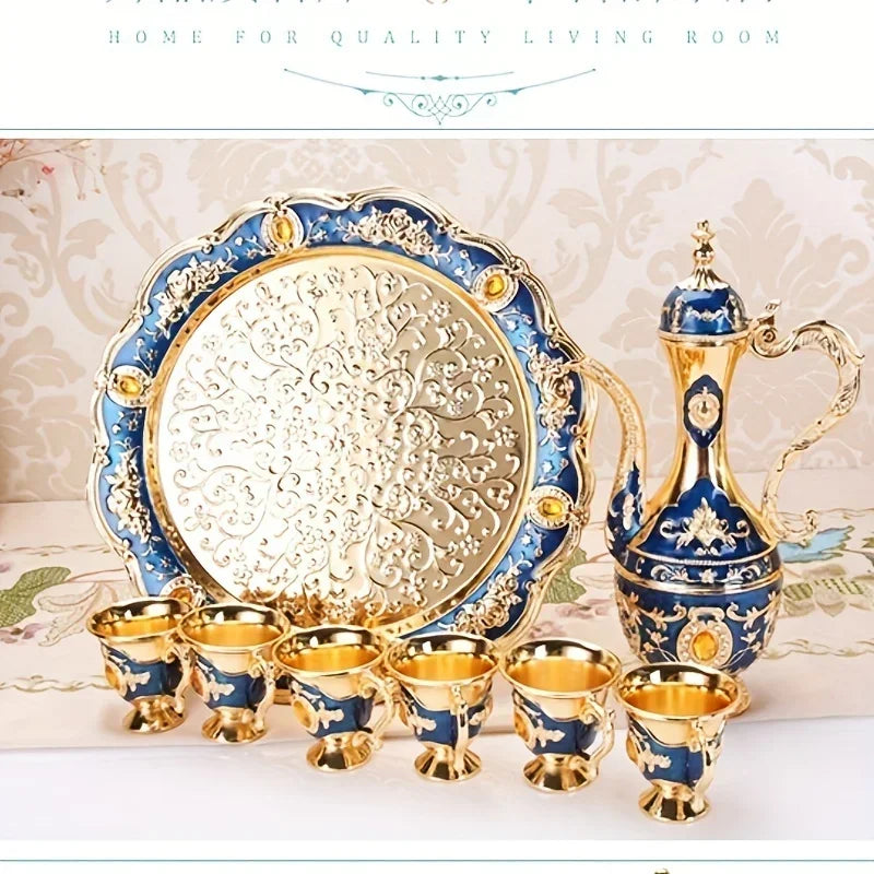 Elegant Luxury Turkish Tea Set - Vintage Metal Craft