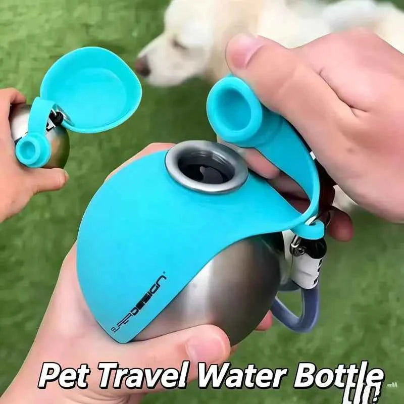 Premium Portable Dog Water Dispenser - Stainless Steel