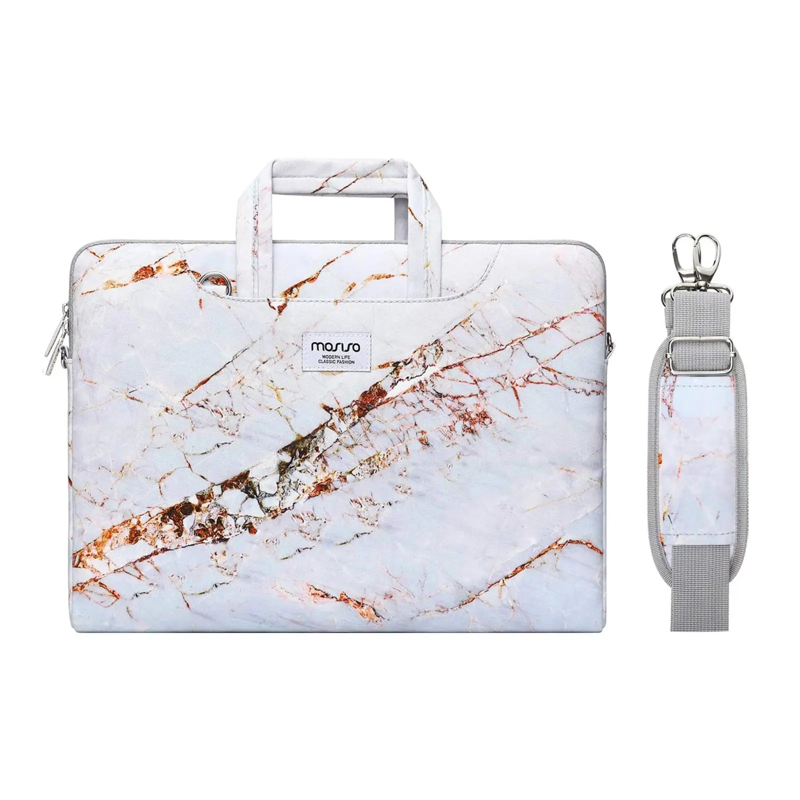 Premium Laptop Shoulder Bag - Water-Resistant Canvas Briefcase