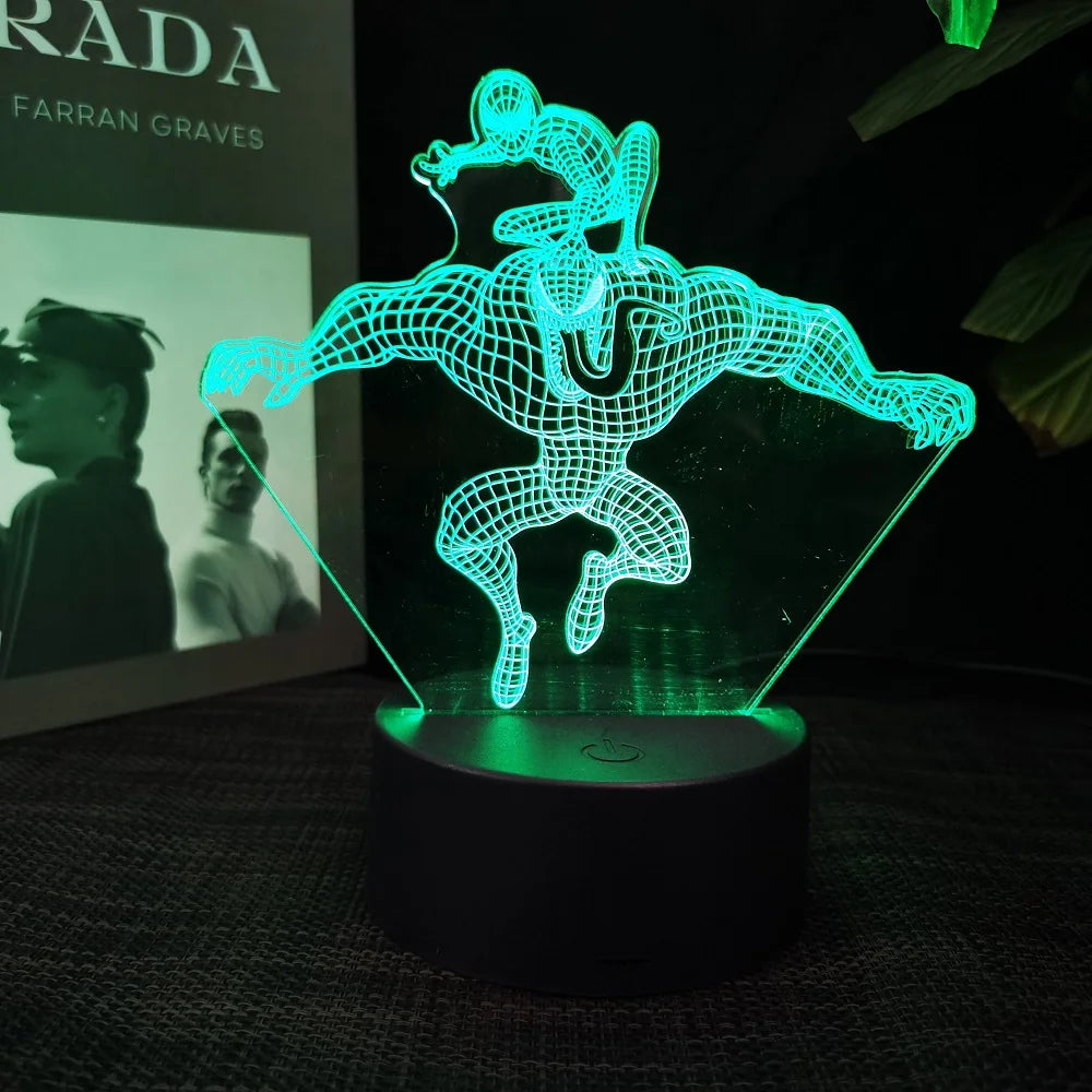 Premium 3D Night Light - Spider-Man 16-Color LED Desk Lamp