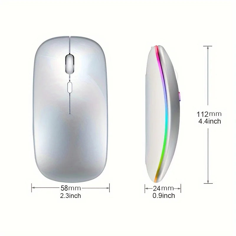 Premium Wireless Rechargeable Mouse - Silent 1600DPI Ergonomic