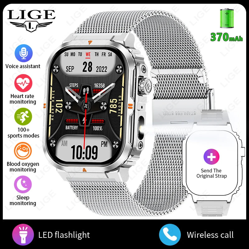 Ultimate Smart Watch For Men - IP68 Waterproof & Health Monitor